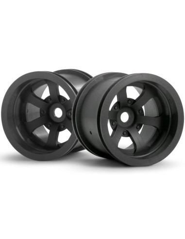 SCORCH 6-SPOKE WHEEL GUN METAL (55x50mm/2pcs)