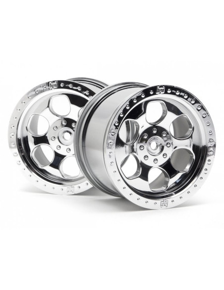 6 SPOKE WHEEL SHINY CHROME (83x56mm/2pcs)