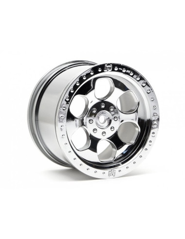 6 SPOKE WHEEL SHINY CHROME (83x56mm/2pcs)