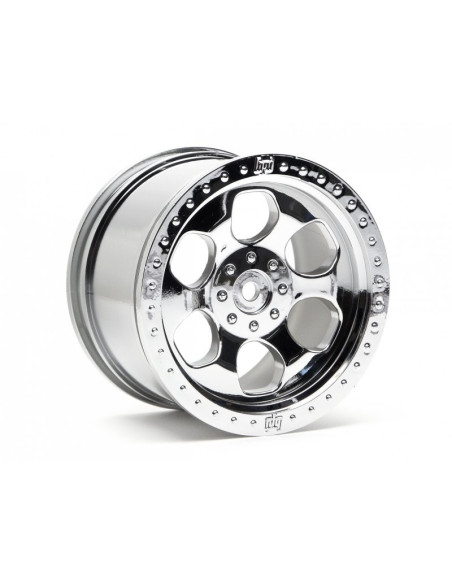 6 SPOKE WHEEL SHINY CHROME (83x56mm/2pcs)