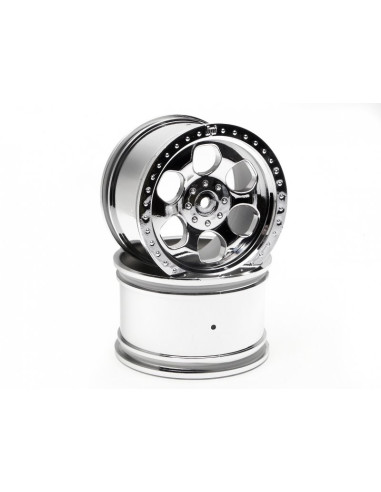 6 SPOKE WHEEL SHINY CHROME (83x56mm/2pcs)