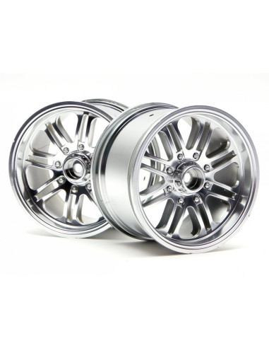 8 SPOKE WHEEL SATIN CHROME (83x56mm/2pcs)
