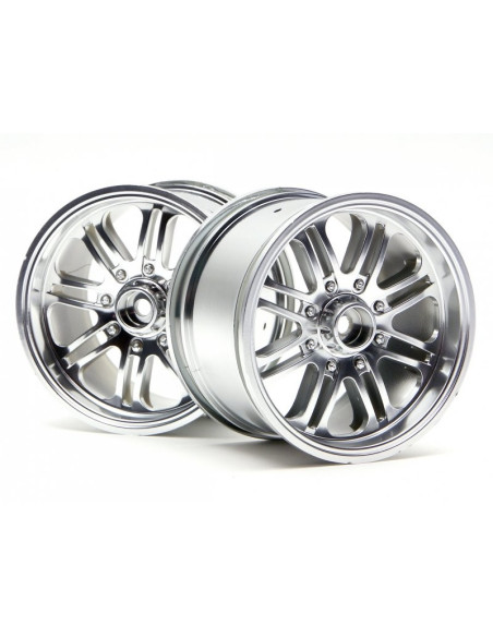 8 SPOKE WHEEL SATIN CHROME (83x56mm/2pcs)