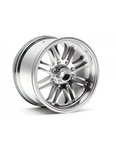 8 SPOKE WHEEL SATIN CHROME (83x56mm/2pcs)