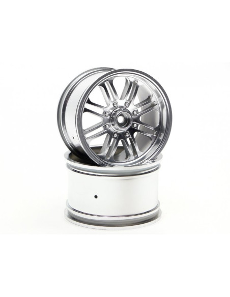 8 SPOKE WHEEL SATIN CHROME (83x56mm/2pcs)