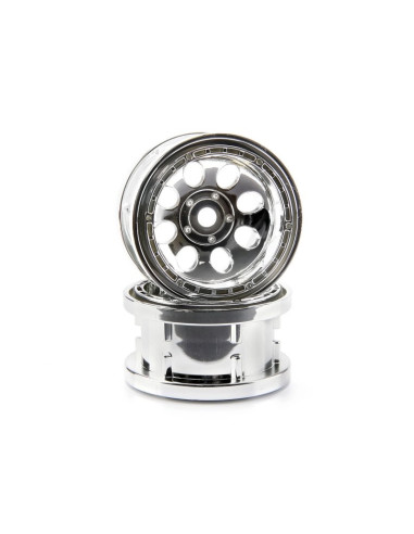 ROCK 8 BEAD LOCK WHEEL CHROME (55x36mm/2pcs)