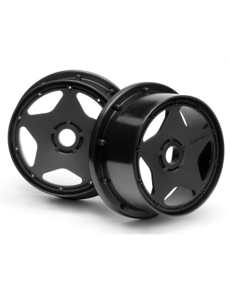 Super Star Wheel Black 120x60mm/2pcs