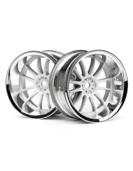 WORK XSA 02C WHEEL 26mm CHROME/WHITE (9mm OFFSET)