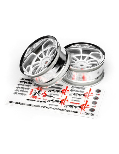 WORK XSA 02C WHEEL 26mm CHROME/WHITE (9mm OFFSET)