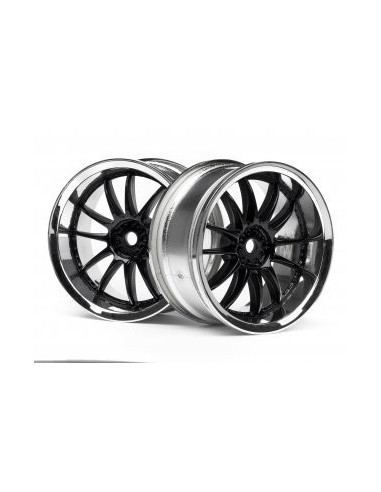 WORK XSA 02C WHEEL 26mm CHROME/BLACK (3mm OFFSET)