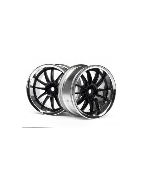 WORK XSA 02C WHEEL 26mm CHROME/BLACK (3mm OFFSET)