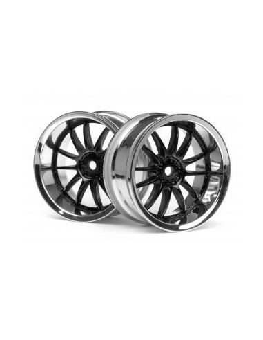 WORK XSA 02C WHEEL 26mm CHROME/BLACK (6mm OFFSET)
