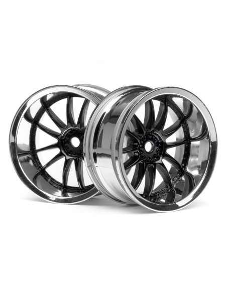 WORK XSA 02C WHEEL 26mm CHROME/BLACK (9mm OFFSET)