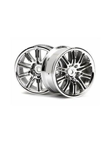 10 SPOKE MOTOR SPORT WHEEL 26MM CHROME