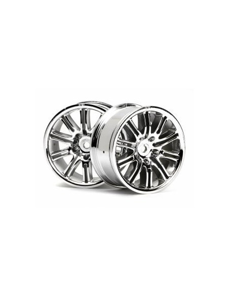 10 SPOKE MOTOR SPORT WHEEL 26MM CHROME