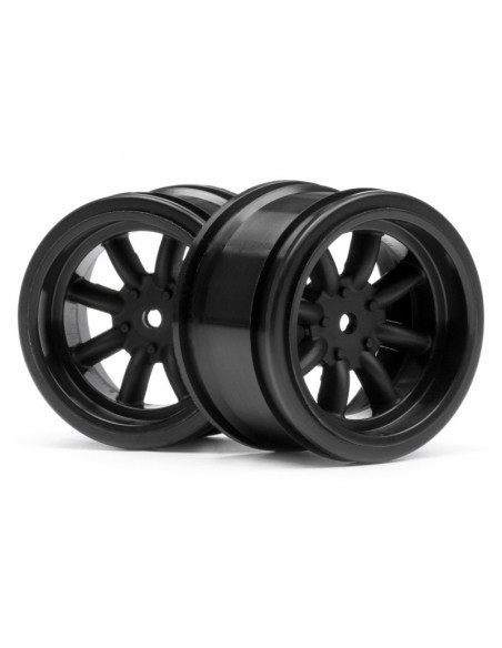 VINTAGE 8 SPOKE WHEEL 31mm BLACK 6mm OFFSET