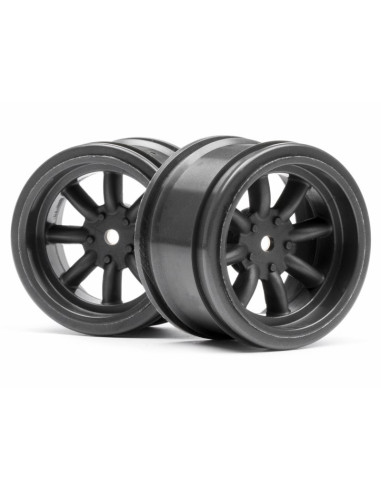 VINTAGE 8 SPOKE WHEEL 31mm GUNMETAL 6mm OFFSET