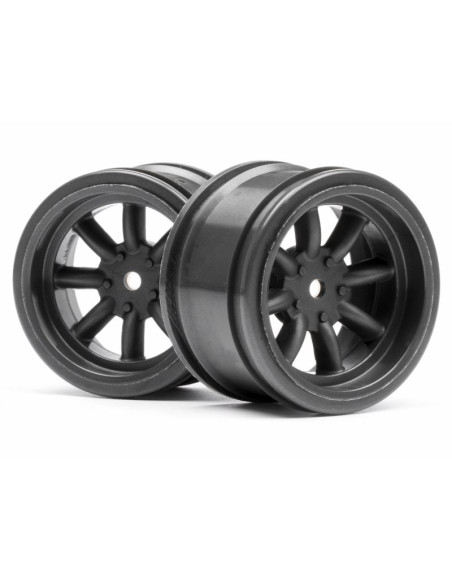 VINTAGE 8 SPOKE WHEEL 31mm GUNMETAL 6mm OFFSET