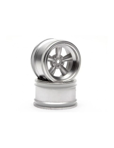 VINTAGE 5 SPOKE WHEEL 31mm MATTE CHROME 6mm OFFSET