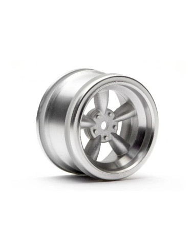 VINTAGE 5 SPOKE WHEEL 31mm MATTE CHROME 6mm OFFSET