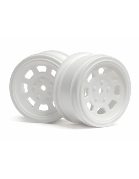 VINTAGE STOCK CAR WHEEL 26mm White (0mm OFFSET)