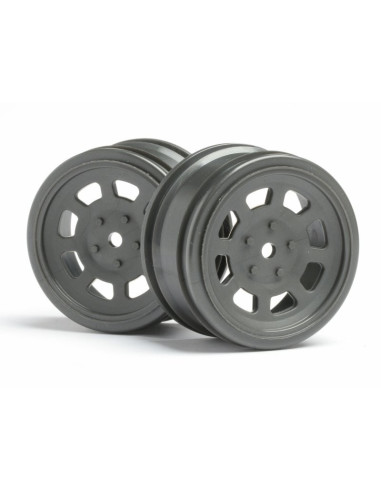 VINTAGE STOCK CAR WHEEL 26mm Gunmetal (0mm OFFSET)