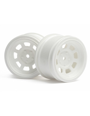 VINTAGE STOCK CAR WHEEL 31mm White (6mm OFFSET)