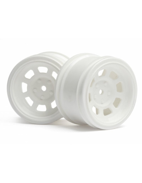 VINTAGE STOCK CAR WHEEL 31mm White (6mm OFFSET)