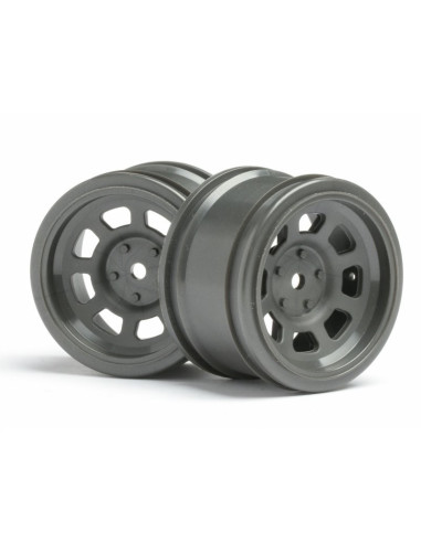 VINTAGE STOCK CAR WHEEL 31mm Gunmetal (6mm OFFSET)