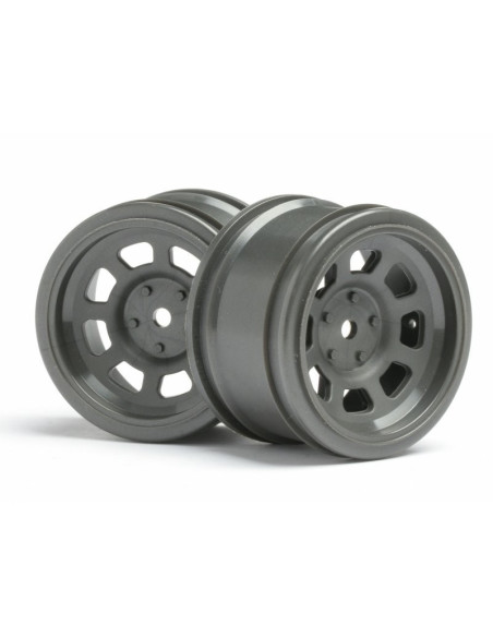 VINTAGE STOCK CAR WHEEL 31mm Gunmetal (6mm OFFSET)