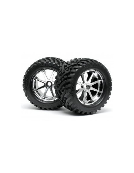 MOUNTED GOLIATH TYRE 178X97MM  ON BLAST WHEEL CHROM