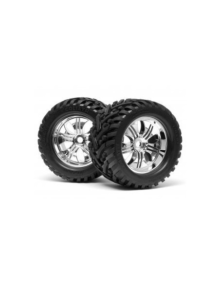 MOUNTED GOLIATH TYRE 178X97MM  ON TREMOR WHEEL CHROM
