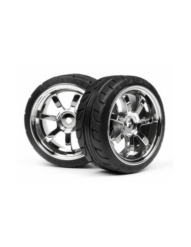 MOUNTED T-GRIP TIRE 26mm RAYS 57S-PRO WHEEL CHROME