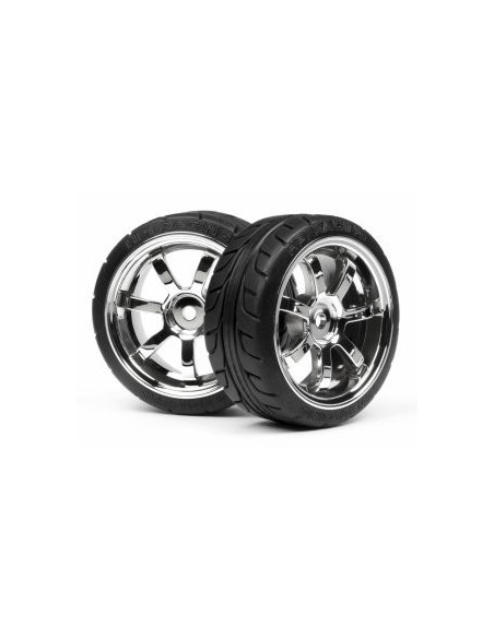 MOUNTED T-GRIP TIRE 26mm RAYS 57S-PRO WHEEL CHROME