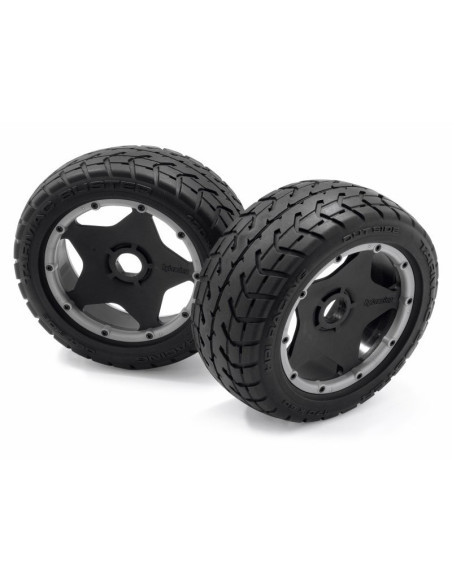 MOUNTED TARMAC BUSTER RIB TIRE M COMPOUND (FRONT)