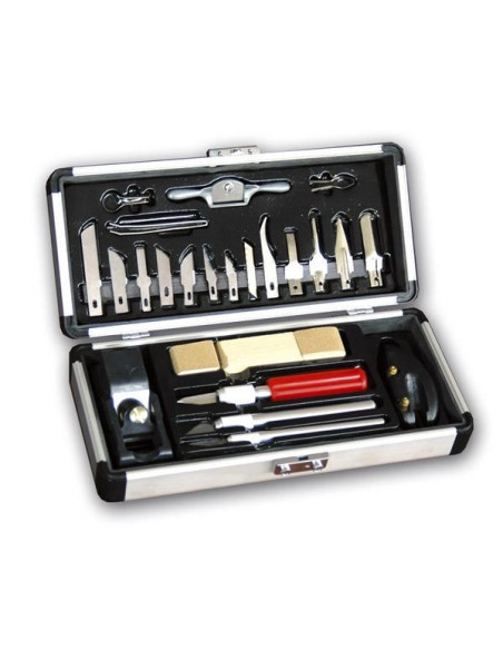 Kit de herramientas de calidad en maletin de MADERA.