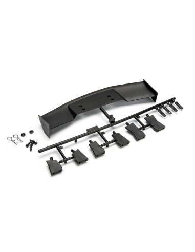 GT WING SET (TYPE D/10TH SCALE/BLACK)