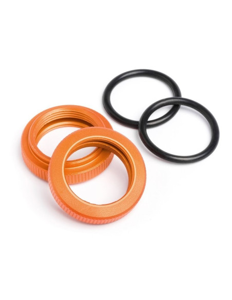 SHOCK ADJUSTER NUT 20mm (ORANGE/2pcs)