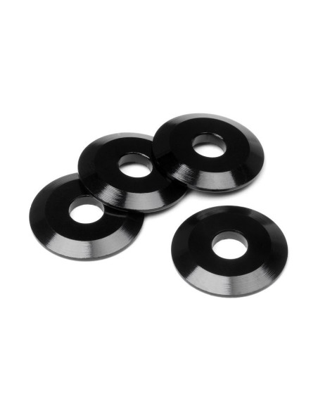 ALUMINUM WASHER 4x14x1.5mm (BLACK/4pcs)