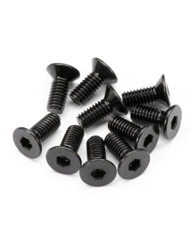 FLAT HEAD SCREW M4X10MM (HEX SOCKET/10PCS)