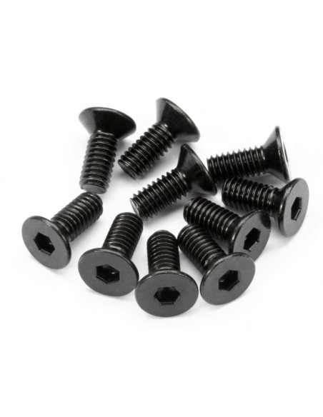 FLAT HEAD SCREW M4X10MM (HEX SOCKET/10PCS)