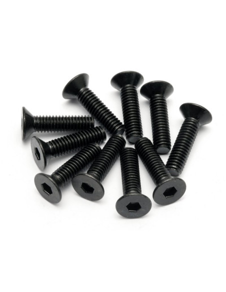 FLAT HEAD SCREW M4X15MM (HEX SOCKET/10PCS)