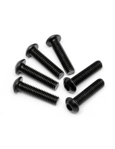 BUTTON HEAD SCREW M6x25mm (HEX SOCKET/6pcs)