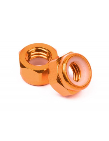 ALUMINUM LOCK NUT M5 (ORANGE/10pcs)