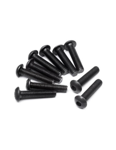 BUTTON HEAD SCREW M3x14mm (HEX SOCKET/10pcs)