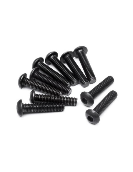 BUTTON HEAD SCREW M3x14mm (HEX SOCKET/10pcs)