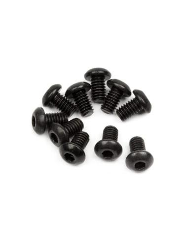 BUTTON HEAD SCREW M2.5x4mm (HEX SOCKET/10pcs)