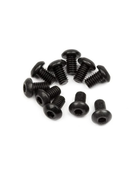 BUTTON HEAD SCREW M2.5x4mm (HEX SOCKET/10pcs)