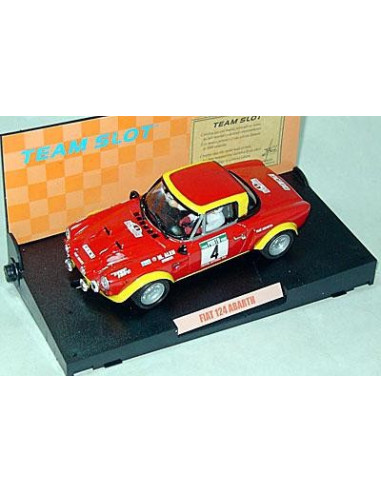 Fiat 124 Abarth "Portugal '76" fabricado a mano en Resina - TEAM SLOT