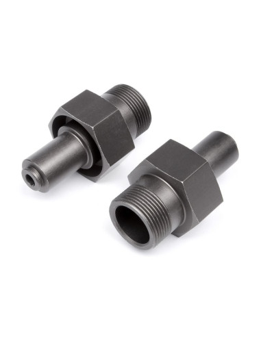24mm FRONT HEX HUB (GUNMETAL/2pcs)